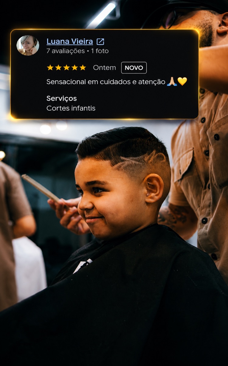 Avaliação de cliente — Kaleo Barbershop Guaratinguetá