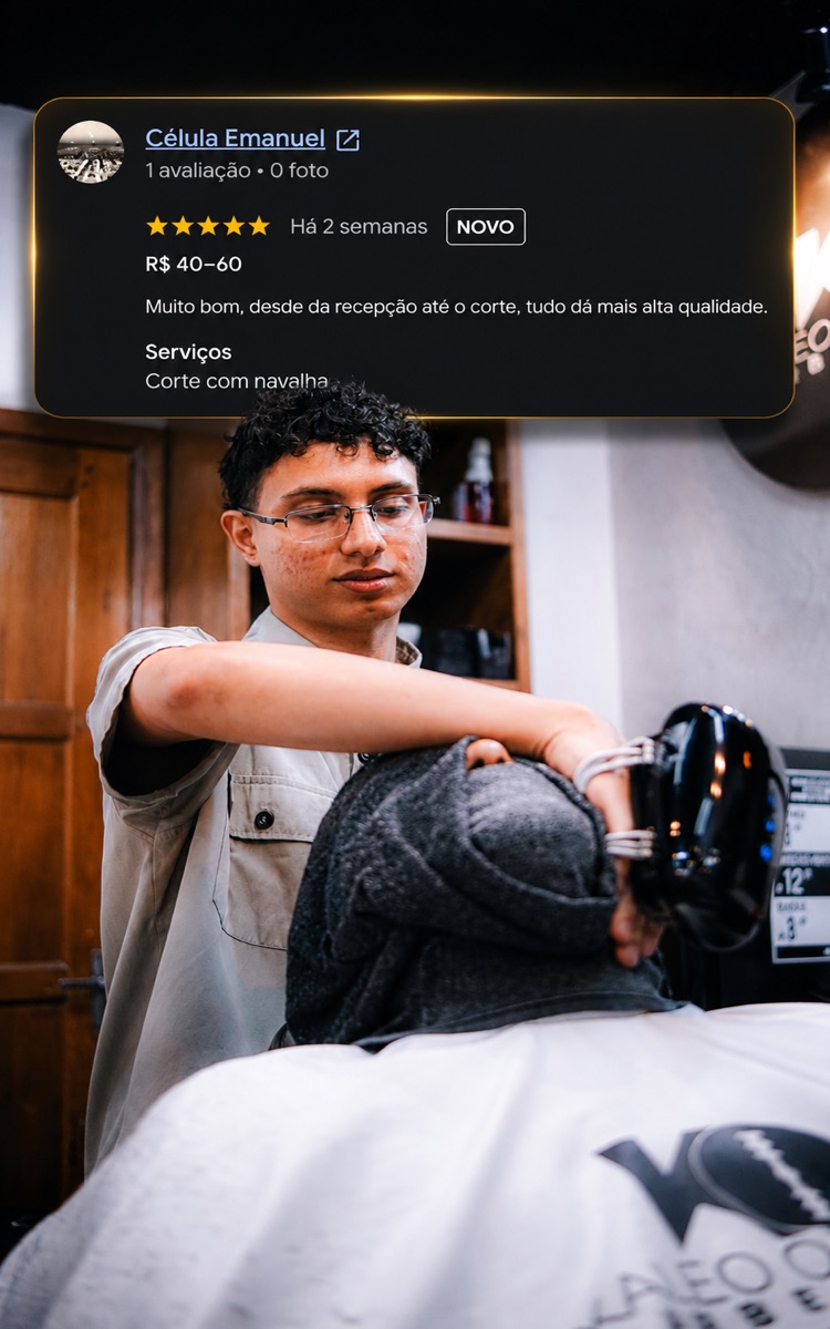 Avaliação de cliente — Kaleo Barbershop Guaratinguetá
